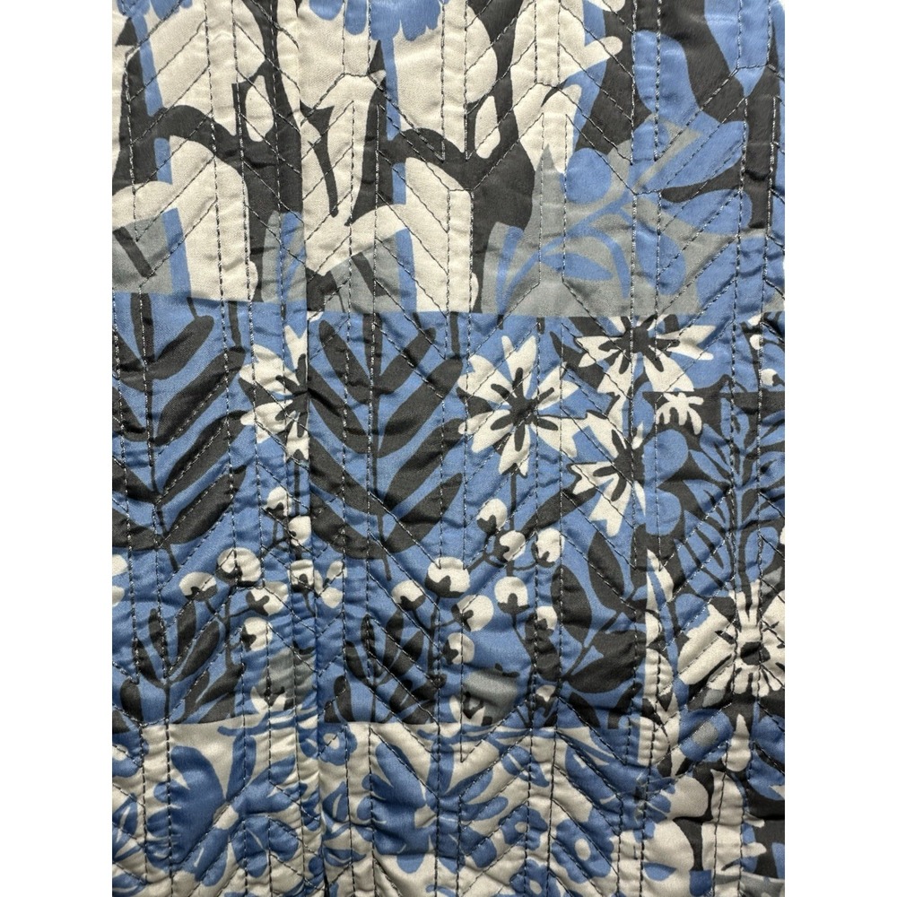Multiples Quilted Blue Floral Zip Jacket M - Picture 4 of 16
